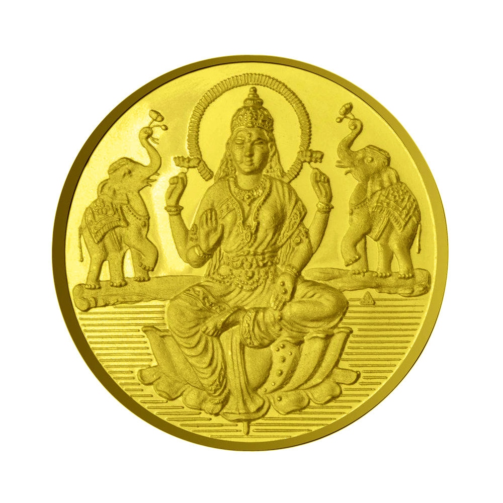 Goddess Laxmi Coin In Pure Silver 999 Gold Plated Religious Etsy