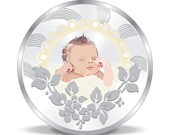 New Born Baby Event Gift Coin / New Born Baby Gift In Pure Silver 999