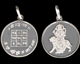 Rahu Graha / Rahu Planet Yantra Pendant in Pure Silver 999 Blessed and Energized Navgraha Planetary Locket