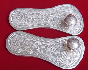 Charan Paduka In Pure Silver / Goddess Laxmi Paduka Sacred Hindu Religion Wealth And Prosperity