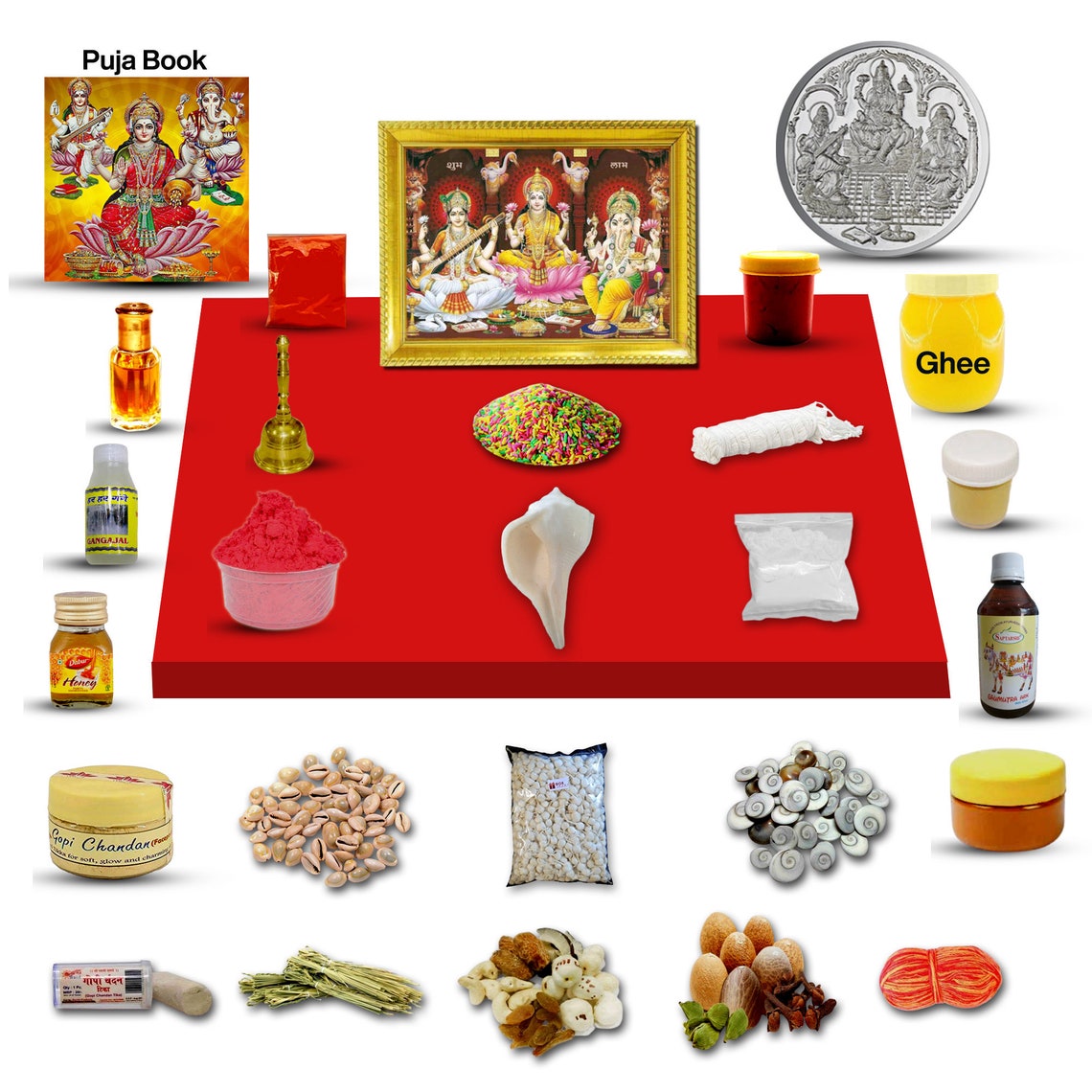 Diwali Puja Kit / Diwali Poojan Samagri for Pooja Hindu Religion Festival Etsy