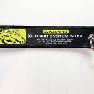 Turbo System In Use JDM Tag Keychain