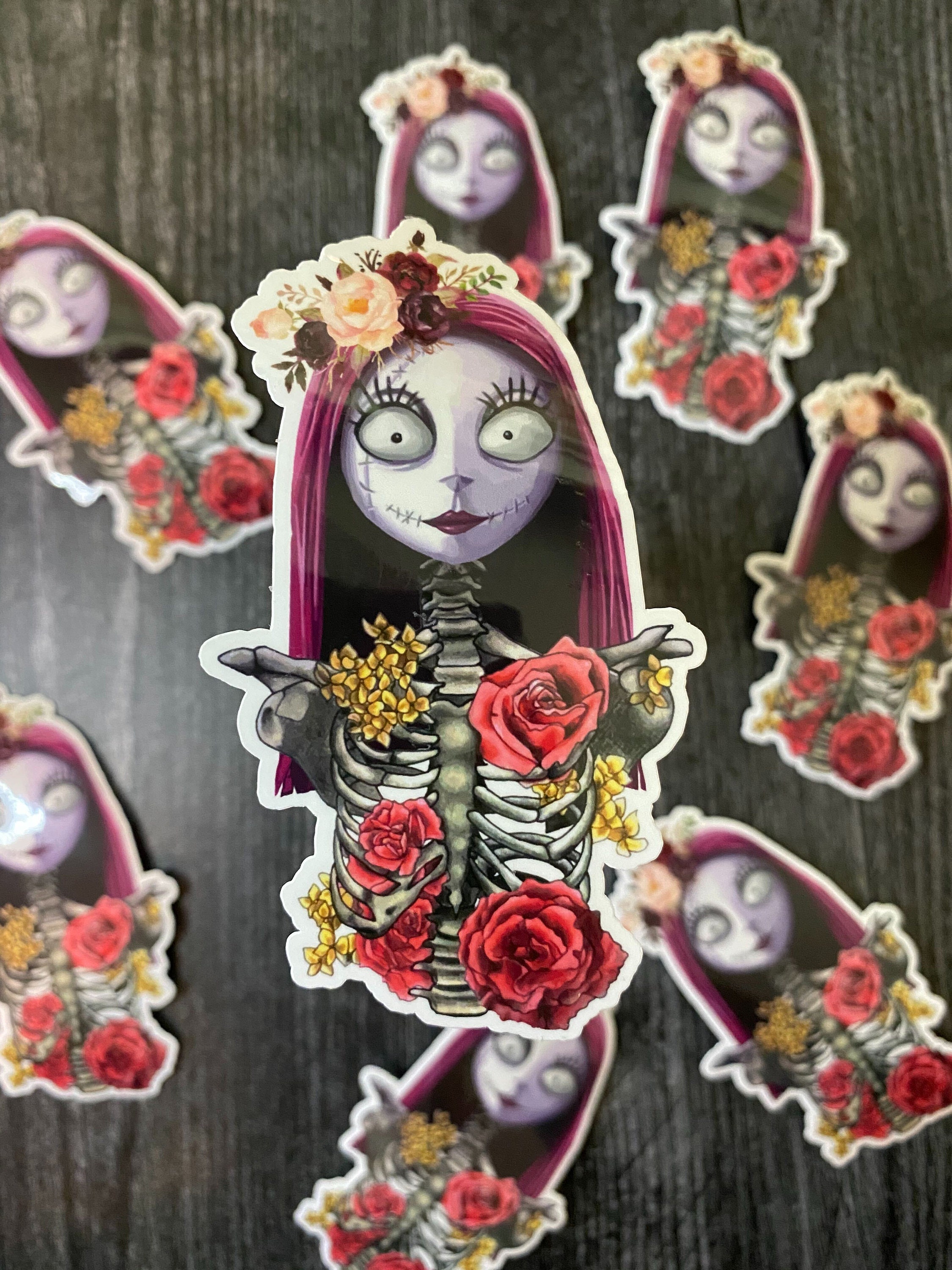 Nightmare Before Christmas Inspired Skeleton Flower Sally Etsy