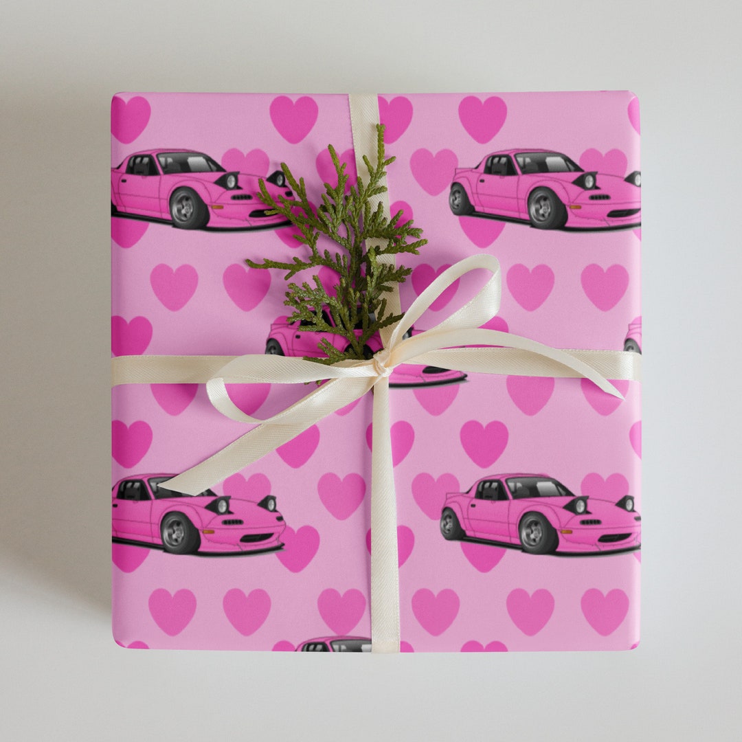 JDM Pink Miata Wrapping Paper Sheets Etsy