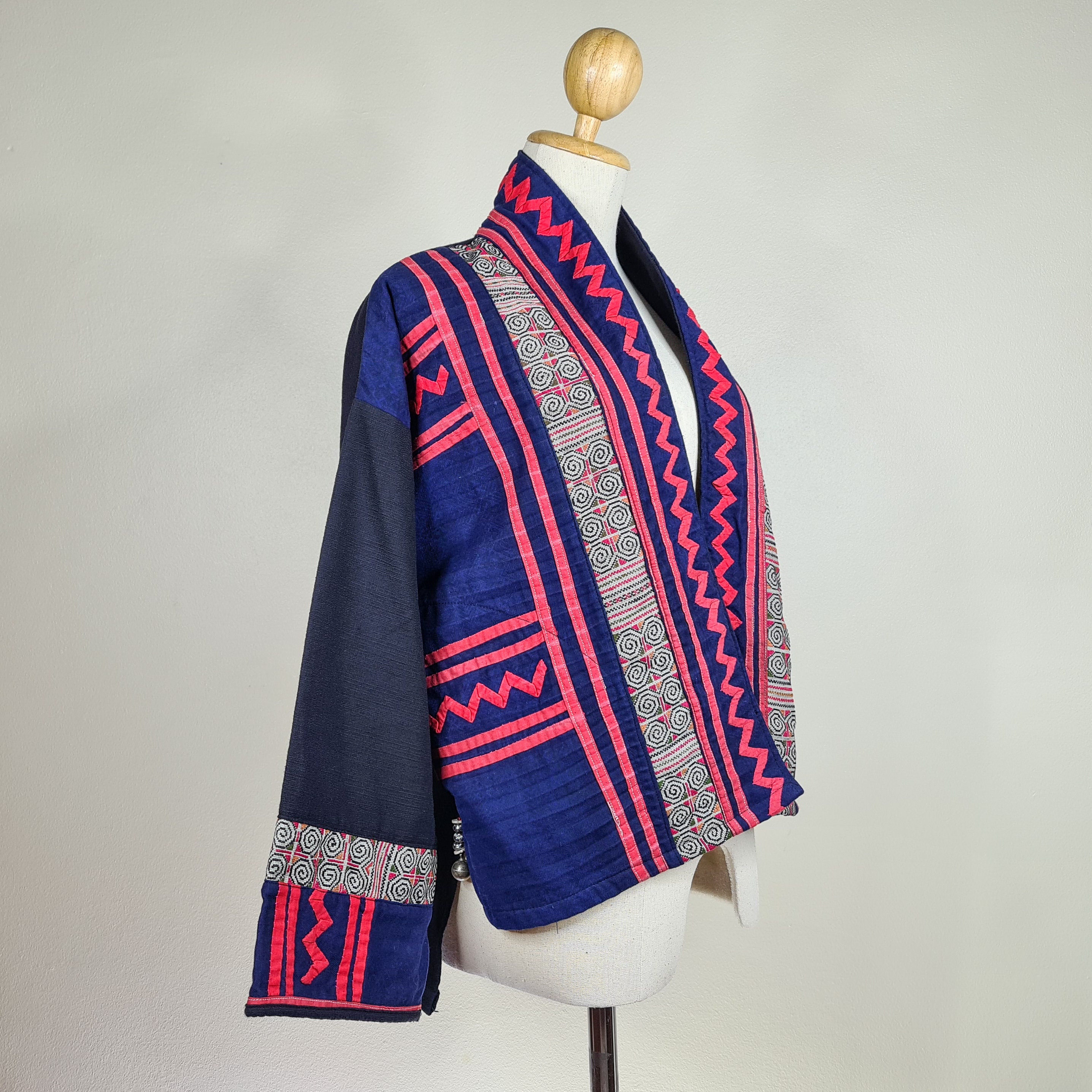 Vintage Hmong Jacket Ethnic Kimono Jacket Hill Tribe Boho | Etsy