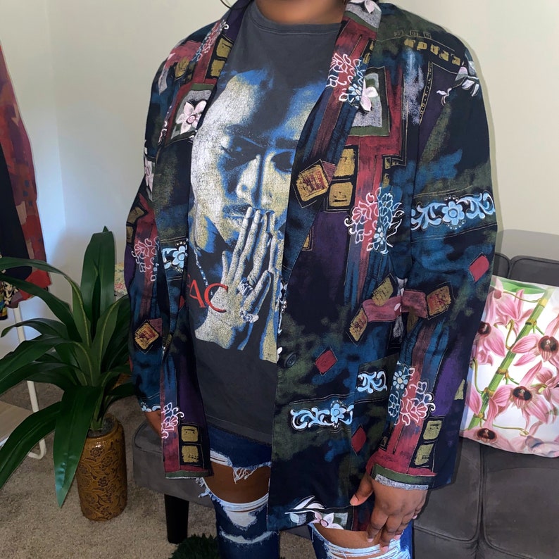 Vintage Print Blazer