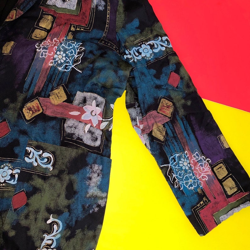Vintage Print Blazer