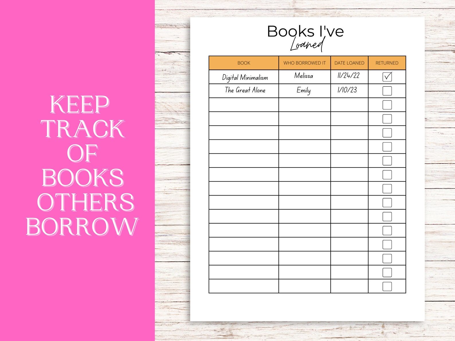 Reading Journal Reading Log Printable Bookshelf Printable - Etsy