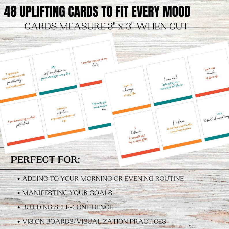 Digital Affirmation Cards Positive Affirmation Deck - Etsy