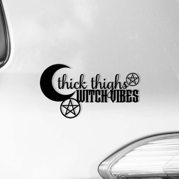 Thick Thighs Witch Vibes Decal | Car, Laptop, Pagan, Wiccan