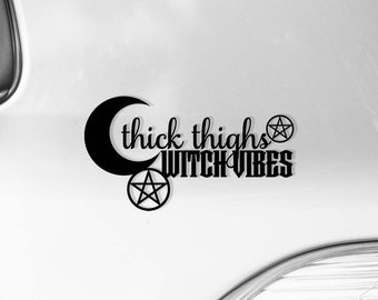 Thick Thighs Witch Vibes Decal | Car, Laptop, Pagan, Wiccan