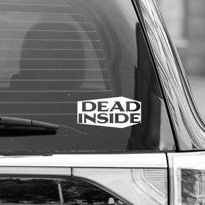 Dead Inside Decal | Satanic Car Decal, Satanic Laptop Decal, Satan decal, Coffin Decal