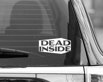 Dead Inside Decal | Satanic Car Decal, Satanic Laptop Decal, Satan decal, Coffin Decal