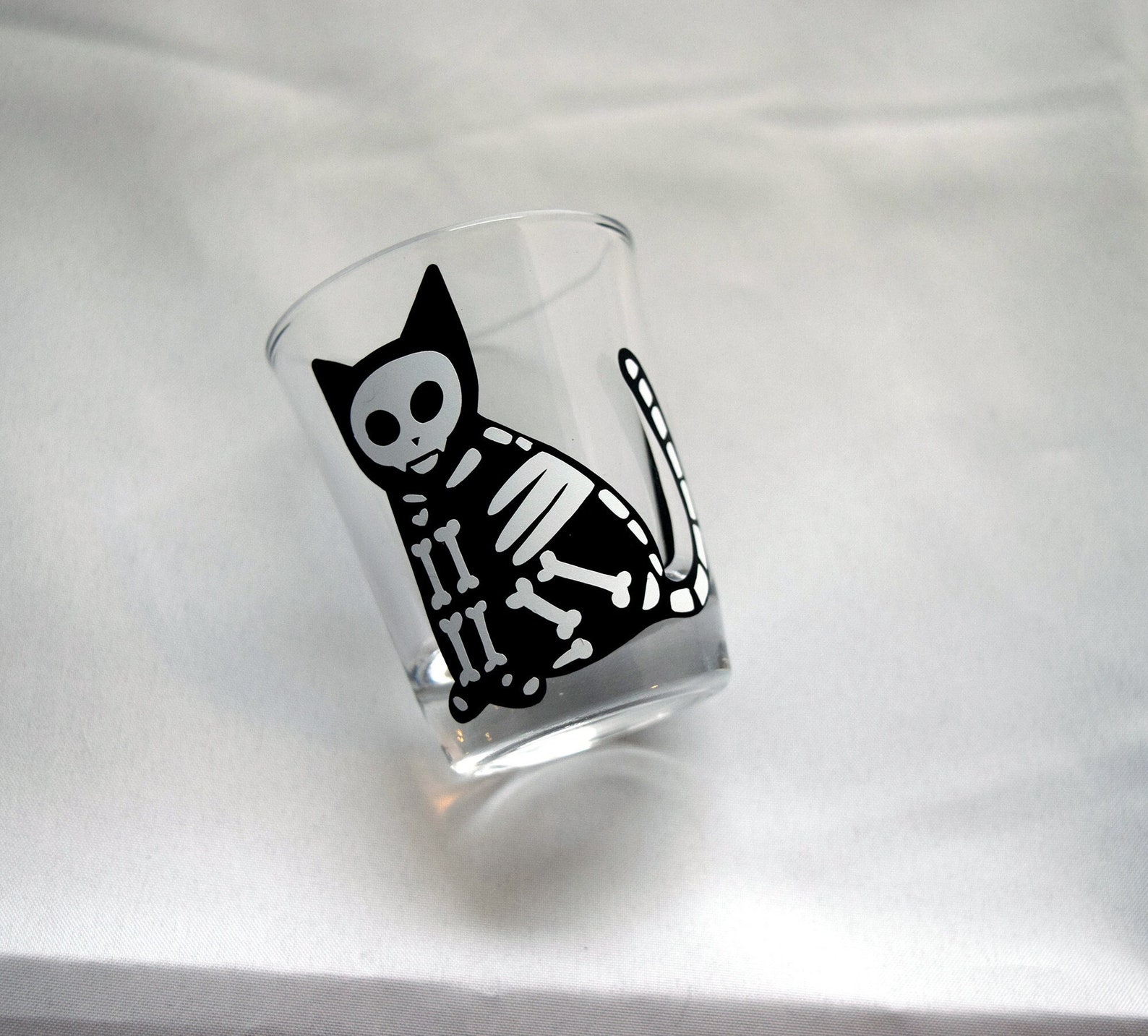 Skull Cat Shot Glass