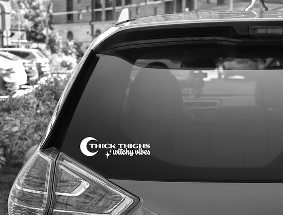 Witchy Vibes Car Decal: Thick Thighs, Pagan