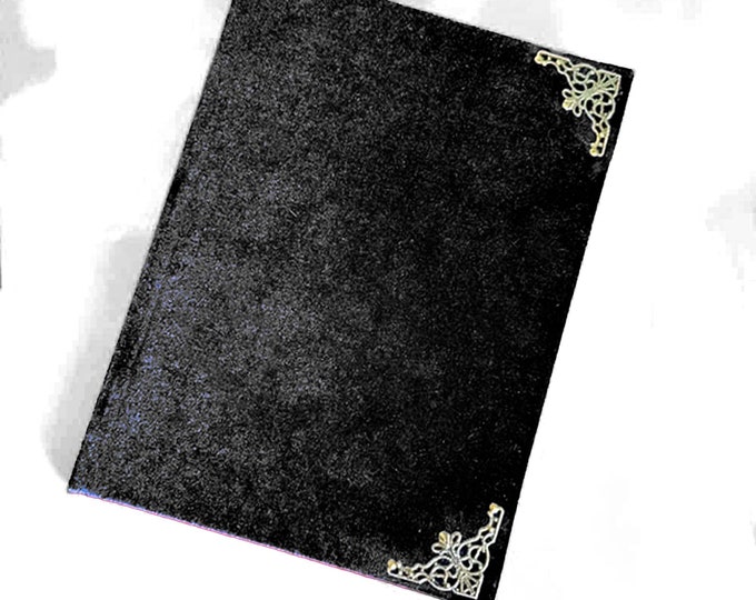 Goth Guest Book Velvet Black Guest Book Goth Wedding Etsy