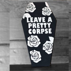 Goth Coffin Wood Wall Decor