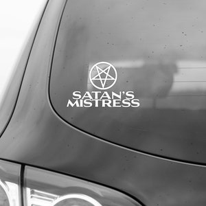 Satan&#39;s Mistress Decal | Satanic Car Decal, Satanic Laptop Decal, Satan decal