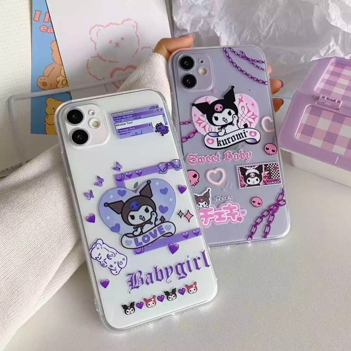 Kuromi Sanrio Y2K Hello Kitty Kawaii iPhone Case for iPhone Etsy