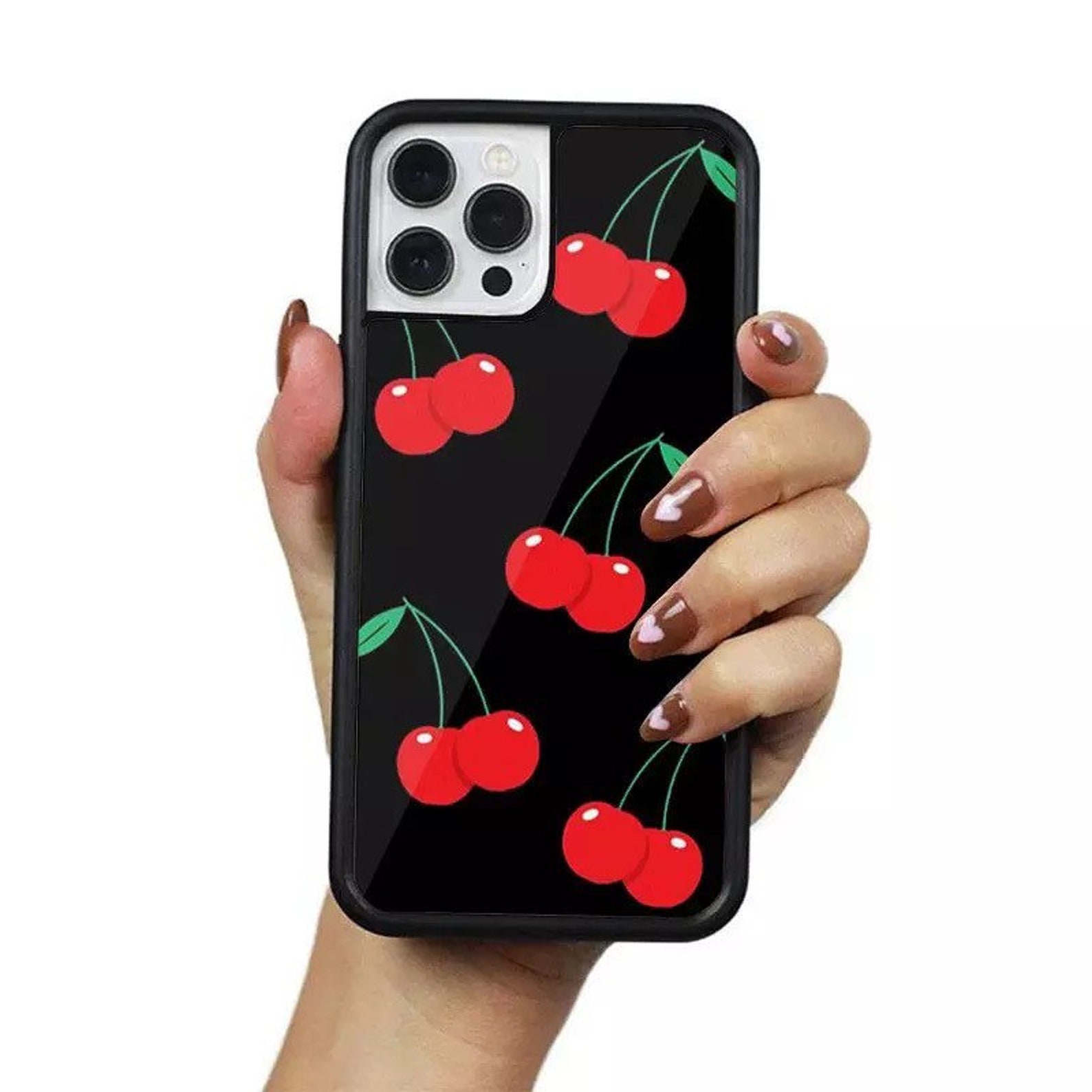 Black Cherry Cherries Wildflower Cases Protective iPhone Case Etsy