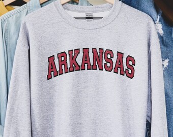 arkansas razorbacks crewneck sweatshirt