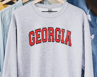 Georgia crewneck sweatshirt Clearance