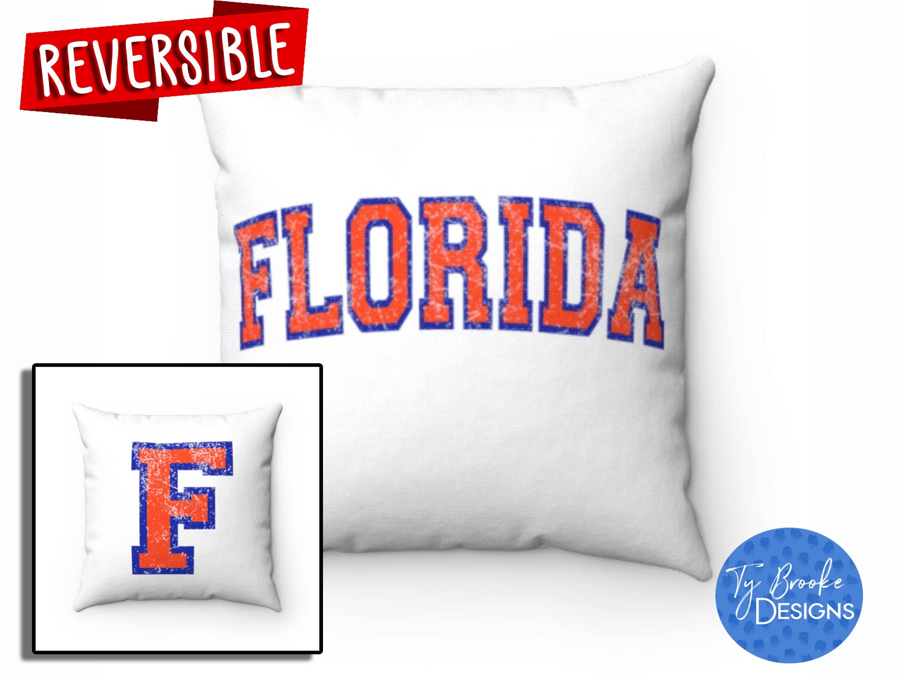 Florida Gators Pillow Football Pillow Gators Pillow NCAA HANDMADE In USA Pillow is approximately 10” X 11 