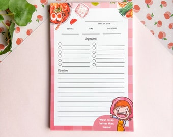 Cooking Mama Recipe Notepad