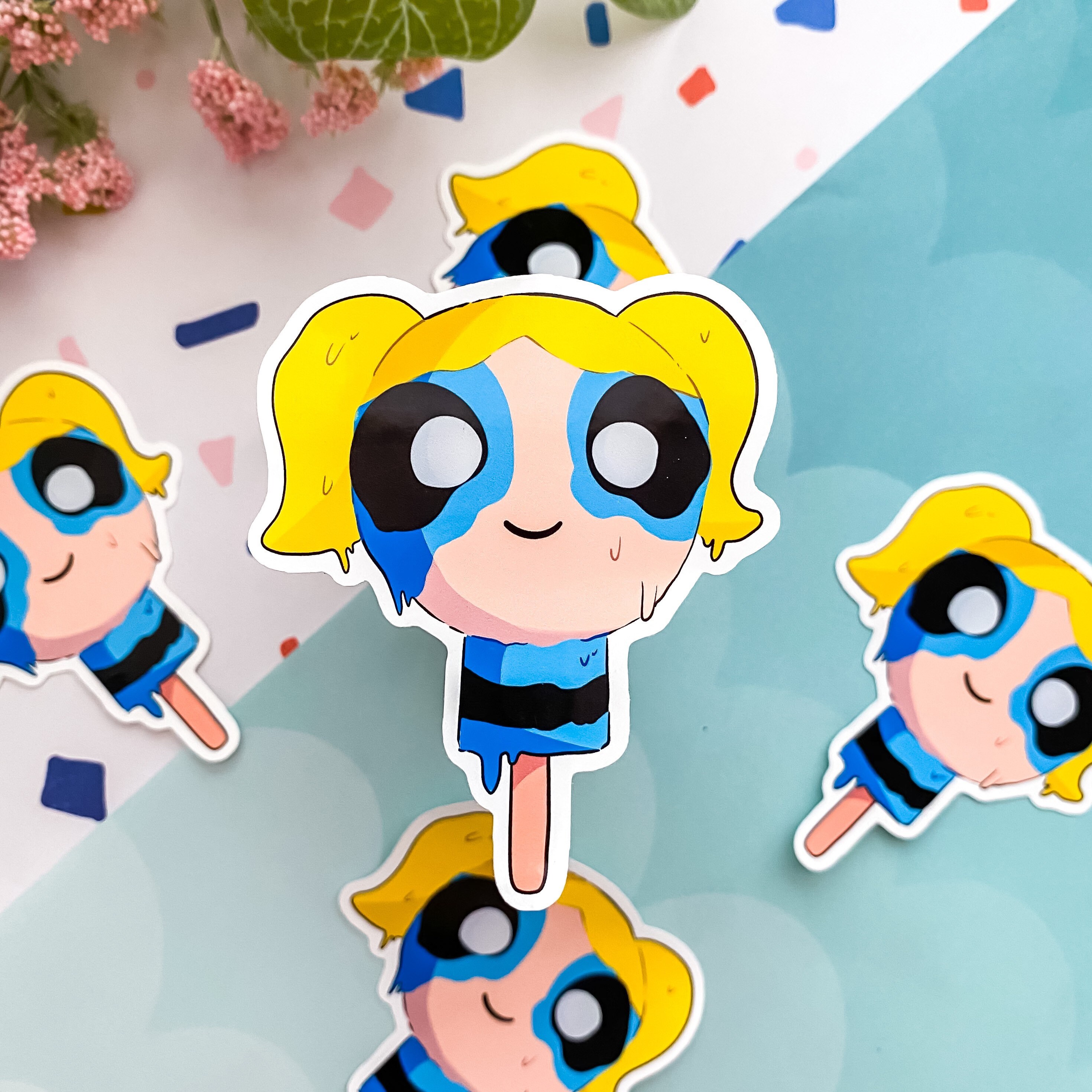 Cursed Bubbles Powerpuff Popsicle Sticker Etsy