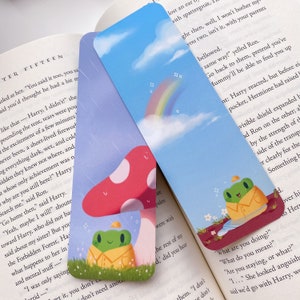 Un jour de pluie pour le marque-page grenouille