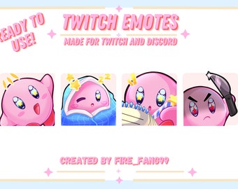 Cute Kirby Emotes | Twitch and Discord|