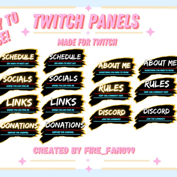 7x2 Yakuza Themed Twitch Panels || Twitch Panels