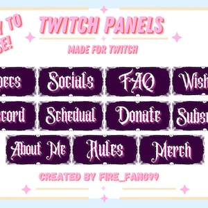 Paneles góticos X11 // Paneles Twitch