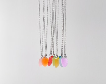 gummy heart charm necklace