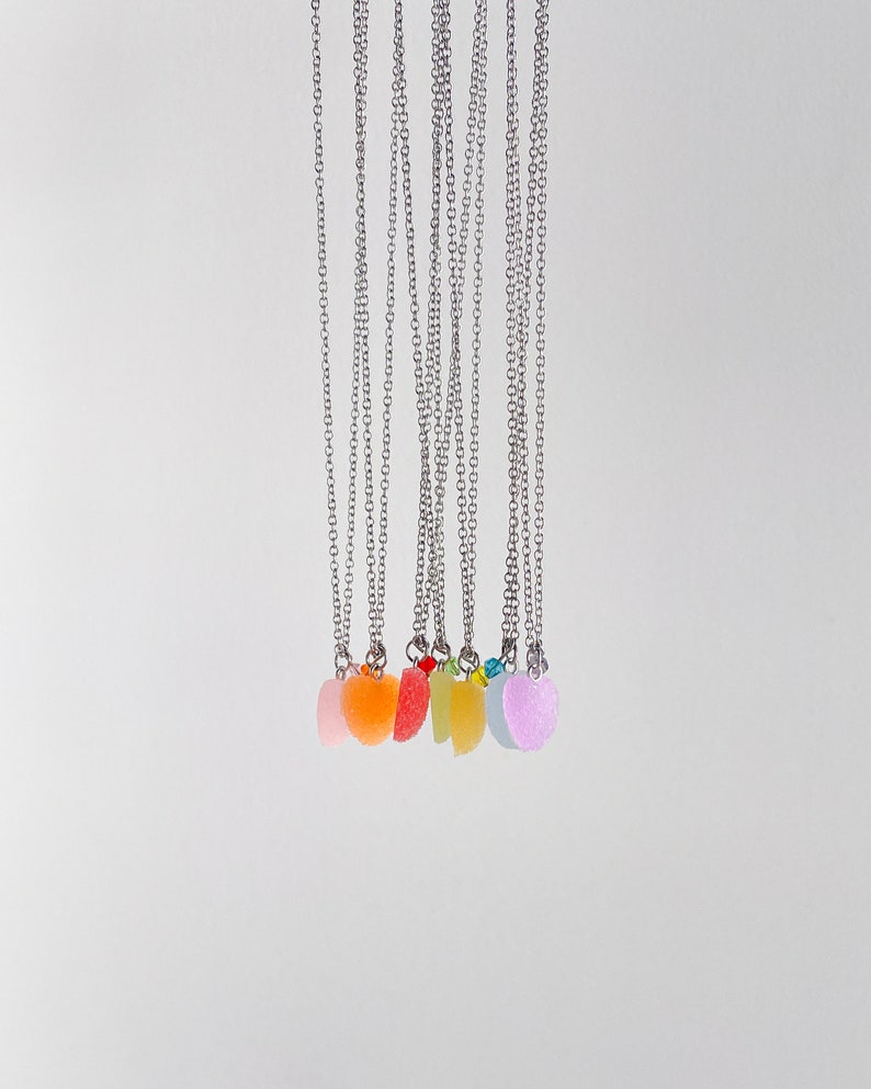 gummy heart charm necklace image 1