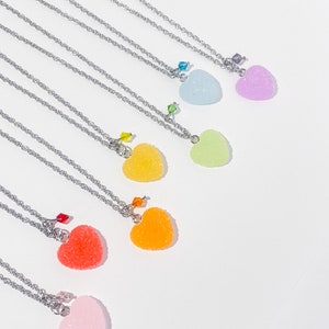 gummy heart charm necklace image 2