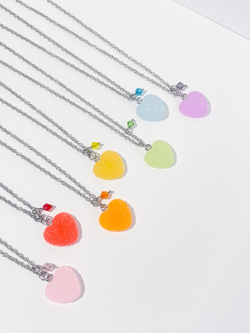 gummy heart charm necklace image 2