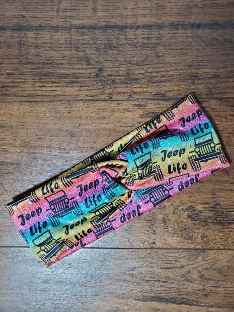 Jeep life twisted headband