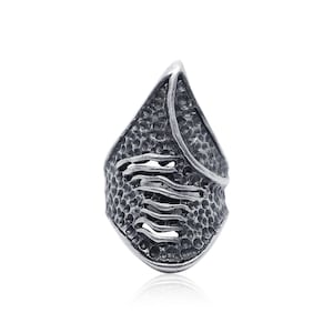 Schwarz oxidierter 925er Sterlingsilberring - Herrenring - Boho-Ring - Handgemachter Ring