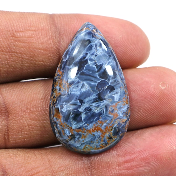 Finest Quality Blue- Grey Pietersite Gemstone- 20*33 MM Pear
