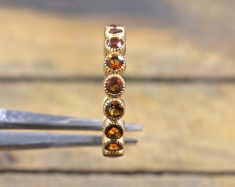 925スターリングシルバーイエローシトリンバンドリングサイズ9.00宝石ファインジュエリーギフト用彼女 シトリンリング：925スターリングシルバーバンド、ゴールドポリッシュ