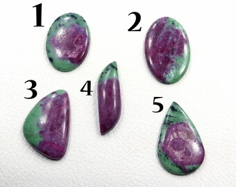 Ruby Zoisite Cabochon Stone: Healing Heart Chakra Crystal Gemstone