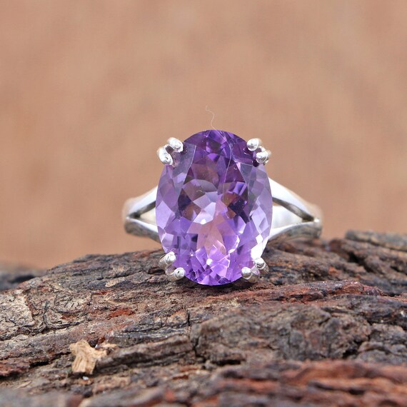 アメジスト シルバーリング オーバルカット
