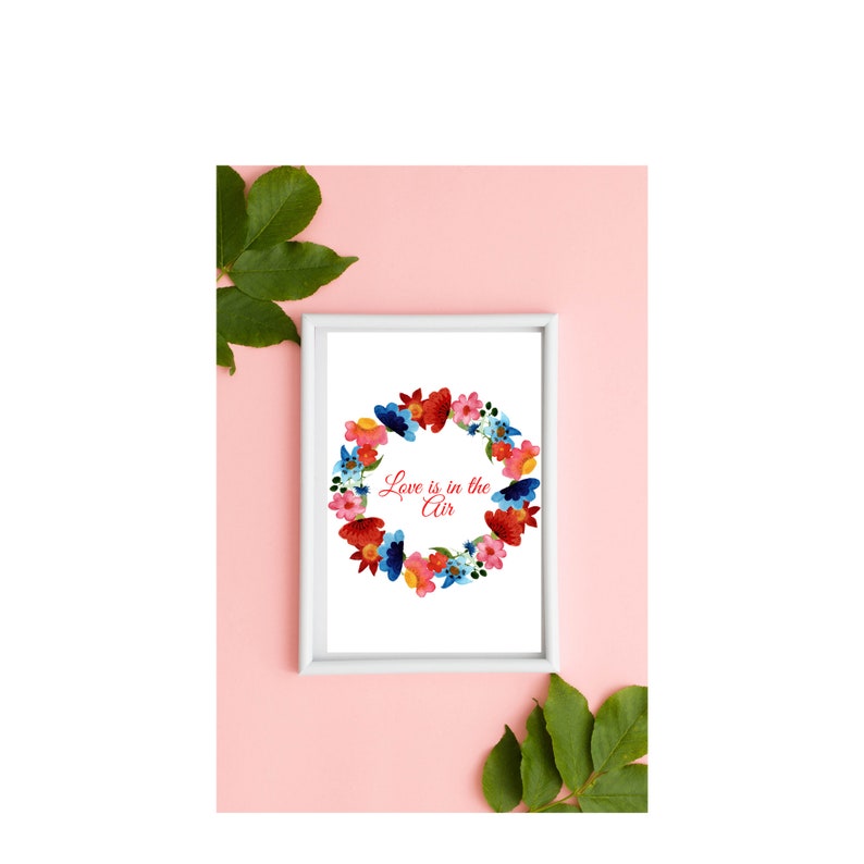 Love is in the Air Wall Art Printable Motivational Daily Etsy