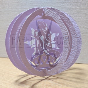 Kleursjabloon - Prinses Rapunzel Sphere/ Globe Pop Up/ 3D Pop Up