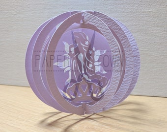Color Template - Princess Rapunzel Sphere/ Globe Pop Up/ 3D Pop Up