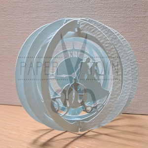 Color Template - Princess Cinderella Sphere/ Globe Pop Up/ 3D Pop Up