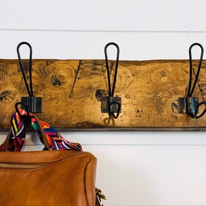 Rustic Farmhouse Coat Rack Distressed Wood, Entryway Organizer ...