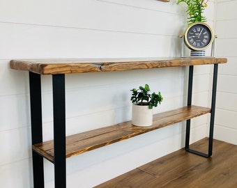 Entryway Table Console with distressed wood, Entryway table, Entryway console table farmhouse, entryway decor, entryway table