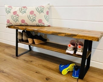 entry seat with shoe storage